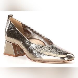 ANTONIO MELANI Rose Gold Metallic Heels